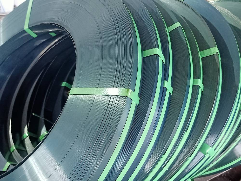 Blue-tempered steel strip